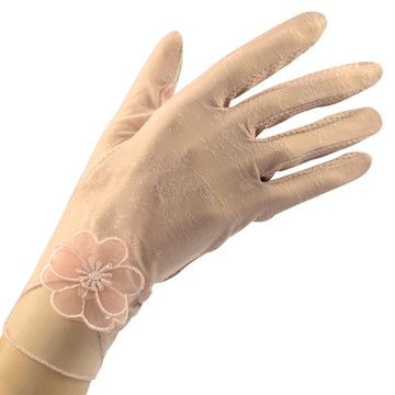 【幸福揚邑】防曬觸控手套冰絲涼感止滑透氣輕薄騎車開車-櫻花-粉