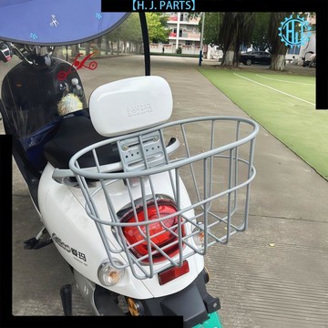 【臺灣出貨】電動車後尾籃踏板後車筐電摩後尾書包籃子電動車靠背後掛菜籃