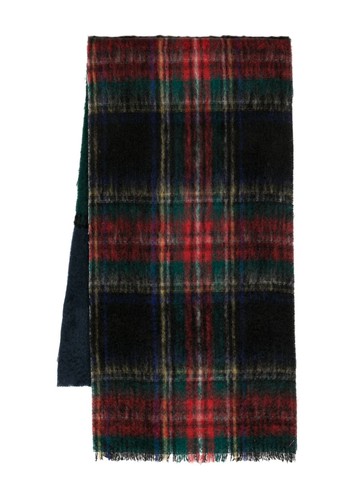 Comme des Garçons TAO - check-pattern knitted scarf - women - Mohair/Nylon/Wool - One Size - Black