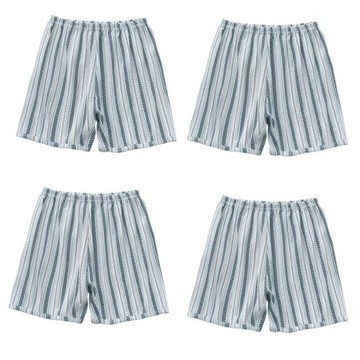 老人內褲男士純棉四角棉質短褲中老年平角褲大碼夏季條紋褲頭爸爸