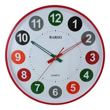 BARSO 摩登彩圈 創意設計靜音掛鐘 (BS-815)