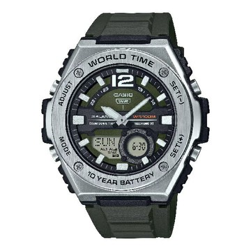 CASIO 卡西歐 MWQ-100-3AV 高雅氣質時尚潮流腕錶 綠面 50.6mm｜樂天全館特惠中★指定刷卡回饋10%