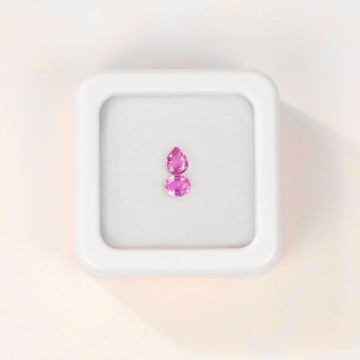 彩色藍寶石粉紅配石組合五路財神桃花葫蘆攔胡麻將組合橢圓水