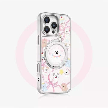 ins風 甜品萌寵 磁吸旋轉 蘋果手機殼 iPhone17  Pro max 16/15/14/13 全包 防摔 保護套