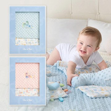 奇哥 豆趣竹纖維冬夏兩用被禮盒105x135 cm(寶寶新生兒禮 滿月禮 彌月禮 嬰兒禮盒 四季被)