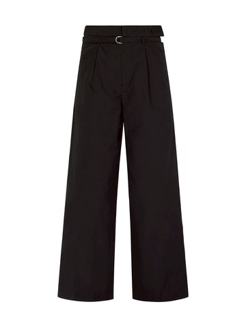 Cut-out Waist Straight-fit Pants