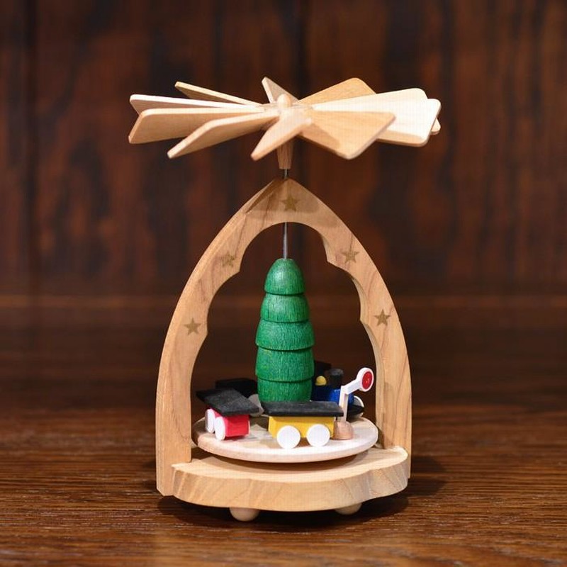 ドイツ木工工芸品煙出し機関車