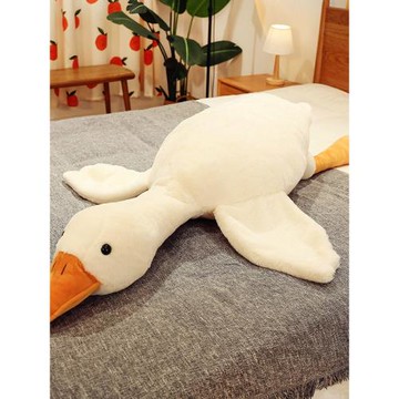 大鵝玩偶毛絨玩具大白鵝公仔布娃娃超軟床上睡覺抱枕女生夾腿趴鴨