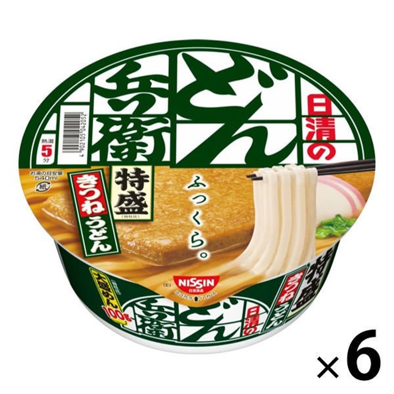 通販　LINEポイント最大0.5%GET　日清のどん兵衛　日清食品日清食品　6個　特盛きつねうどん（東日本版）　LINEショッピング