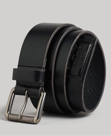 Superdry Men's Men's Leather Belt Gift Box Black - Size: M