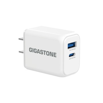 Gigastone PD/QC3.0 20W雙孔急速快充充電器PD-6203NW(iPhone 17/16/15 快充豆腐頭)