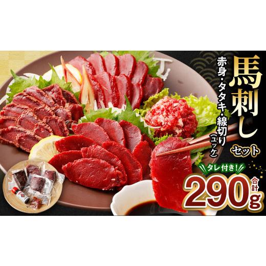 ふるさと納税 熊本県 益城町 馬刺し 赤身 タタキ ユッケ セット 約290g 馬肉 ブロック 冷凍