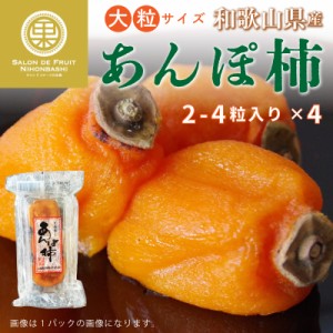 [予約 12月1日-12月20日の納品] あんぽ柿 和歌山県産 干柿 干し柿 大粒 2-4粒入り×4 柿 冬ギフト お歳暮 御歳暮