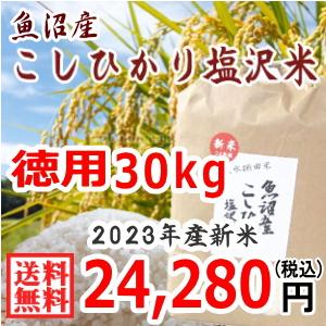 送料無料 （令和5年新米） 徳用  南魚沼産 コシヒカリ 塩沢米 30kg 精米 産地直送 こしひかり 白米