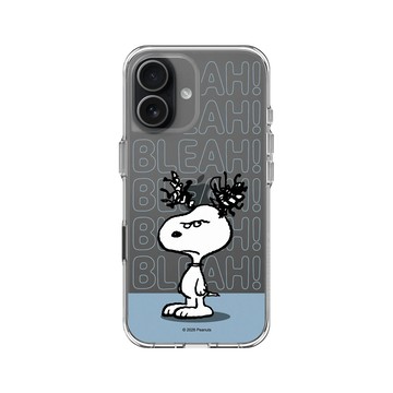 iPhone 17 Clear Case（相機按鈕） 透明 - 史努比 Snoopy - 不開心