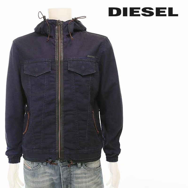 ディーゼル DIESEL スウェットデニムジャケット メンズ ジップアップ