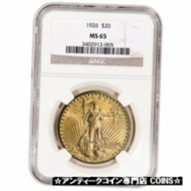 アンティークコイン 1926 US Gold $20 Saint-Gaudens Double Eagle