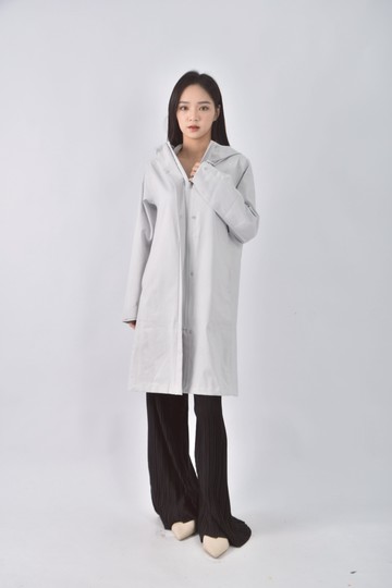 (M) uniqlo長版灰色外套