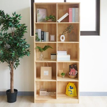 HappyLife 簡約全實木十格書櫃 Y11117