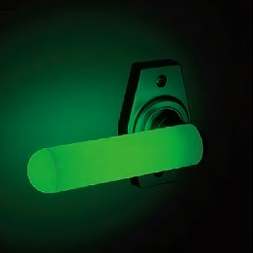 シクロケア 日本製 安全門把套 夜光 蓄光 螢光 老人用品 直式門把 2個 1入  外徑2.4x內徑1.6~2x長10cm  米白色