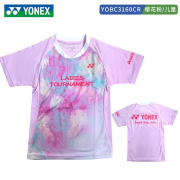 新款YONEX尤尼克斯羽毛球服青少年兒童短袖透氣運動T恤10661JCR