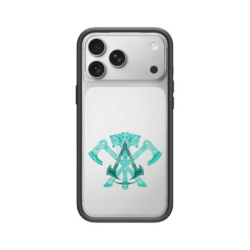iPhone 17 Pro Max Mod NX -邊框背蓋組合 (相機按鈕) 黑 - Assassin's Creed - Valhalla - Mjolnir & Double Axes