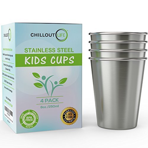 (350ml, Stainless Steel) Stainless Steel Cups for Kids and Adult 350ml