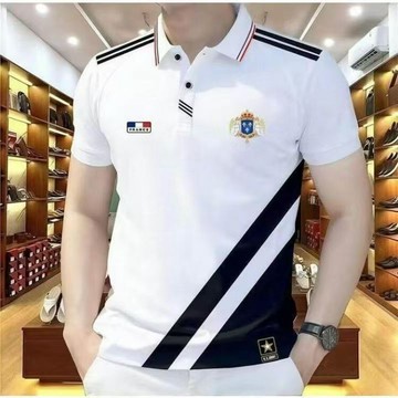 新品【夏季】大碼105公斤POLO衫短袖上衣熱銷上衣短袖Polo夏季新款男士潮流時尚休閑百塔帥氣戶外Polo衫男裝