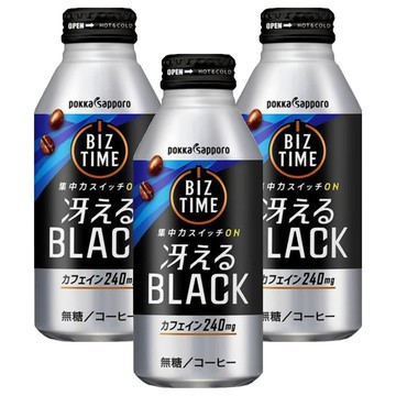 pokka sapporo 黑咖啡  390ml  3瓶