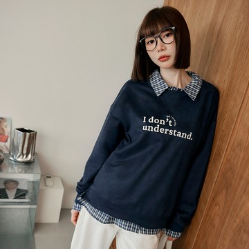 OB嚴選 復古麂皮絨英文標語印花大學T 《AB20771》