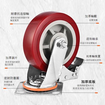 免運/公司貨 萬向輪 萬向輪 車輪 重型4寸5寸6寸8寸手推車滾輪 帶剎車輪 聚氨酯輪 腳輪 大全 可開發票 全館五折 工廠現貨直銷 新品特價 d1113