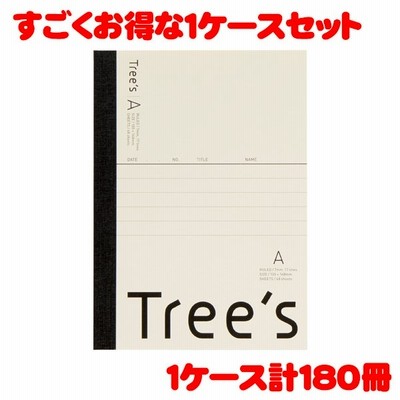 日本ノート スタンダードノート Tree's A6サイズ A罫48枚 クリーム UTRAA6C 1ケース　180冊入り