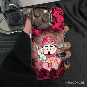 髮光財神爺 防摔 適用蘋果iPhone 16 15 14 13 12 11 Pro max XR XS 8 7P手機殼