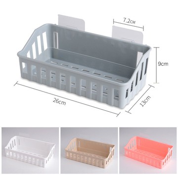 免打孔強力無痕廚房置物架壁掛籃衛生間置物架浴室收納籃瀝水籃子