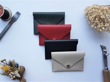 信封式鈕扣名片夾/卡夾/零錢包/可直接感應(免費禮盒包裝)