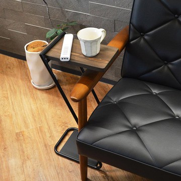 日本COLLEND IRON 實木鋼製Z型邊桌(高60cm)-2色可選