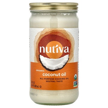 Nutiva, 有機椰子油，23 液量盎司（680 毫升）
