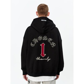 CHOSEN1 CH美式2023春秋款重磅連帽套頭衛衣男女插肩袖寬松情侶裝