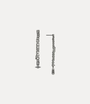 Vivienne Westwood Millicent Earrings Silver Swarovski Crystals Women