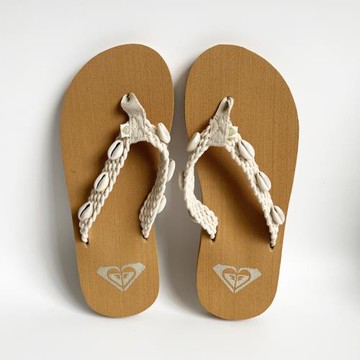 外貿出口 夾腳拖 布拖 女沙灘拖 貝殼裝飾女拖 防滑沙灘拖