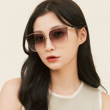 千陽細灑的髮梢│柔美髮絲棕貓眼鏤空金屬墨鏡│UV400太陽眼鏡