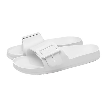 大排扣軟底防臭防滑耐磨拖鞋 EVA材質 尺碼35-45  白色