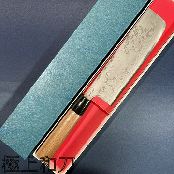 司作 菜切 切片刀 片刀 片鴨刀 土佐打刃物 白一鋼拋光大馬士革 TWMN165【極上和刀】【日本高品質菜刀】【APP滿額下單10%點數(單一帳號最高5000點)】1/31止