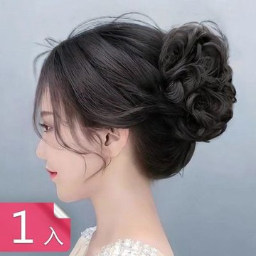 【荷生活】優雅氣質不挑臉花苞頭鯊魚夾 穩固盤髮蓬鬆髮量仿真花苞頭髮夾-1入組