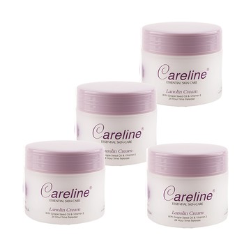 【澳洲Careline】綿羊霜含葡萄籽油及維他命E (4入組 100ml/罐)