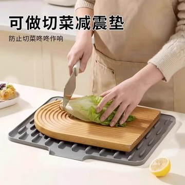 特賣🎈硅膠瀝水墊 廚房水槽導流加高斜坡排水墊 碗筷果蔬瀝水 餐具瀝水墊 水果蔬菜瀝水墊 多功能防燙墊子 固定墊 易清洗