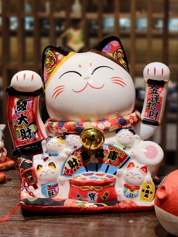 福緣貓電動搖手招財貓家居客廳禮品開業自動招手送禮家用玄關擺件