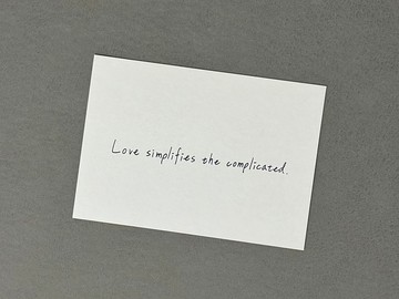 手工絹印明信片 - 愛使一切的複雜變為簡單