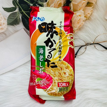 潼漾小舖 日本 bonchi 少爺 海老味付米果 180g 蝦風味 10枚入 個別包裝