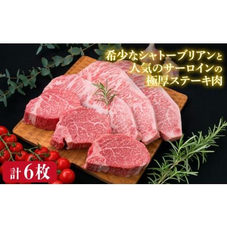 ふるさと納税 6枚 セット シャトーブリアン 約180g×3枚   サーロインステーキ 約250g×3枚 博多和.. 福岡県糸島市